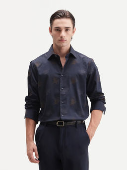 Rare Rabbit - Men's Tremont Navy Cotton Shirt