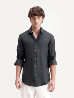 Rare Rabbit - Men's Widow Black Polyester Blend Shirt