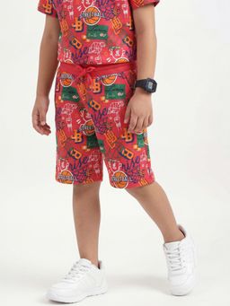 United Colors of Benetton - Red Regular Fit Print Shorts