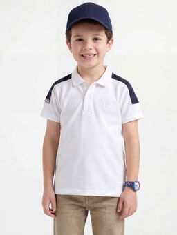 United Colors of Benetton - White Regular Fit Solid Polo T-Shirt