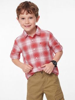 United Colors of Benetton - Regular Fit Spread Collar Checkered Shirt