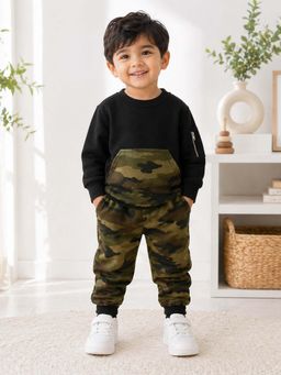Googo Gaaga - Multi-Color Kids Boys Cotton Camouflage Sweatshirt With Joggers