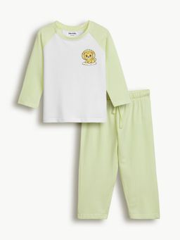 Bontots - Green Unisex Lyocell Cotton T-Shirt With Pyjama