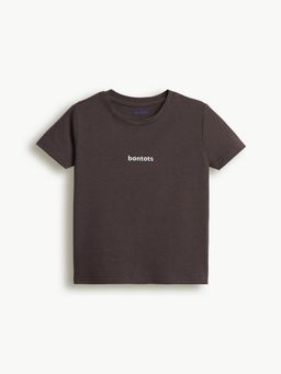 Bontots - Brown Kids Unisex Lyocell Cotton T-Shirt