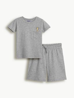 Bontots - Grey Kids Unisex Lyocell Cotton Co-Ord Set