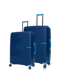 Nasher Miles - Blue Textured Trolley Bag (Pack of 2) (M-L)