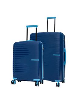 Nasher Miles - Blue Textured Trolley Bag (Pack of 2) (S-M)