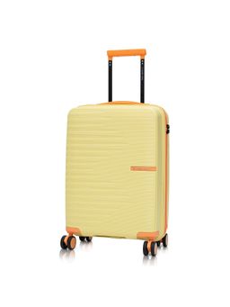 Nasher Miles - Cream Textured Trolley Bag (Small)