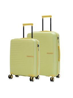Nasher Miles - Green Textured Trolley Bag (Pack of 2) (S-M)