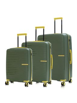 Nasher Miles - Green Textured Trolley Bag (Pack of 3) (S/M/L)
