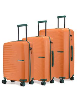 Nasher Miles - Orange Textured Trolley Bag (Pack of 3) (S/M/L)