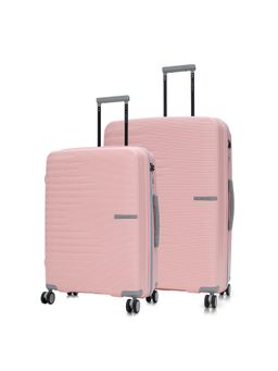 Nasher Miles - Pink Textured Trolley Bag (Pack of 2) (M-L)