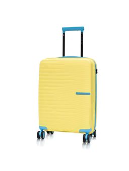 Nasher Miles - Yellow Textured Trolley Bag (Small)