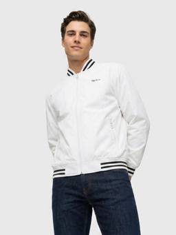 Pepe Jeans - White Solid Polyester Regular Fit Jacket