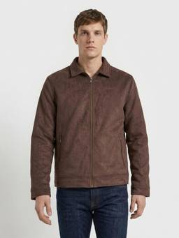Pepe Jeans - Brown Solid Polyester Regular Fit Jacket