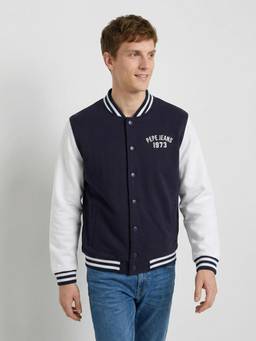 Pepe Jeans - Blue Colorblock Blended Regular Fit Jacket