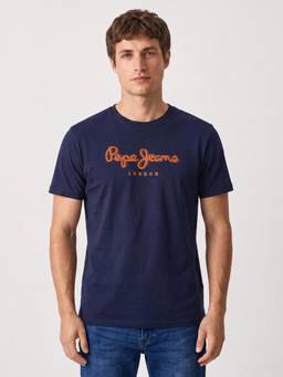 Pepe Jeans - Navy Blue Solid Pure Cotton Slim Fit T-Shirt