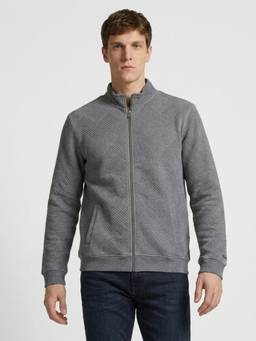 Pepe Jeans - Grey Self Design Blended Regular Fit Jacket