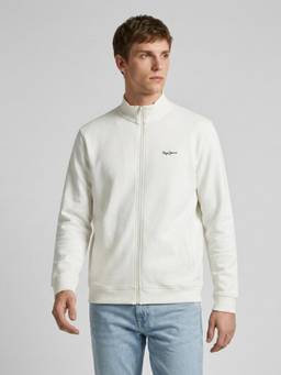 Pepe Jeans - Off White Printed Blended Regular Fit Jacket