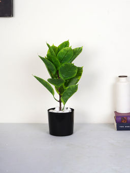 Home Bloom - Artificial Green Fiddle Leaf Fig Plant with Pot