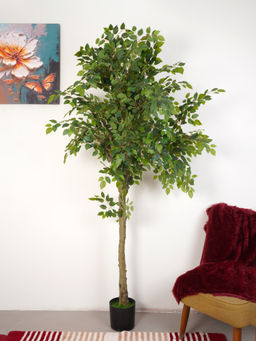 Home Bloom - Artificial Green Grand Ficus Plant with Pot