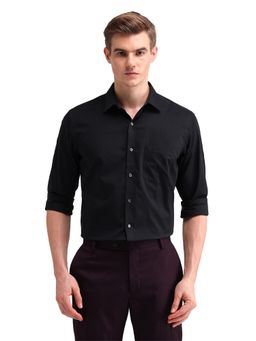 Arrow - Men Black Solid Full Sleeves Collar Neck Formal Shirt