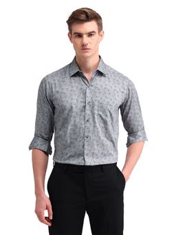 Arrow - Men Green Printed Full Sleeves Collar Neck Formal Shirt