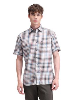 Arrow Sports - Men Multi-Color Checks Half Sleeves Collar Neck Casual Shirt