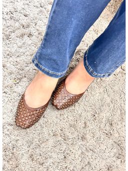 Desi Colour - Leather Brown Juttis