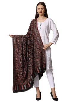 SWI STYLISH - Kashmiri Wool Shawl for Women-Black