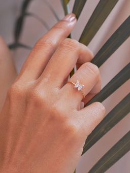 MUSE - Social Butterfly White Stone Ring