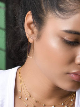 MUSE - Geometric Danglers Earrings