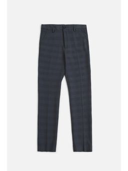 Allen Solly - Boys Black Slim Checks Trouser