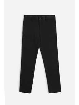 Allen Solly - Boys Black Slim Fit Textured Trouser