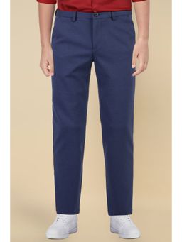 Allen Solly - Boys Navy Blue Slim Fit Solid Trouser