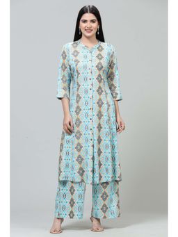 Cotton Culture - Poly Silk Straight Printed Co-Ord (Set of 2)