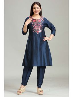 Cotton Culture - PolySilk A-Line Embroidered Co-Ord (Set of 2)