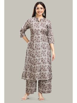 Cotton Culture - Off White and Brown Jaipuri Cotton Straight Printed Co-Ord (Set of 2)