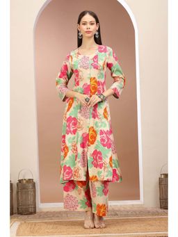 Cotton Culture - Multicolour Rayon Printed A-Line Co-Ord (Set of 2)