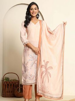 HOUSE OF JAMOTI - Peach Oasis Kurta and Pant with Dupatta (Set of 3)