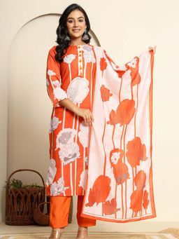 HOUSE OF JAMOTI - Autumn Aura Kurta and Pant with Dupatta (Set of 3)