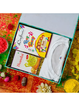 eCraftIndia - Holi Gift Hamper Rang Tarang Holi Colors, T-Shirt & Thandai