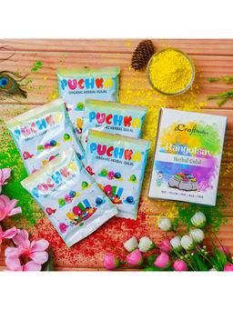 eCraftIndia - Organic Herbal Gulal Holi Colors (Pack Of 5)