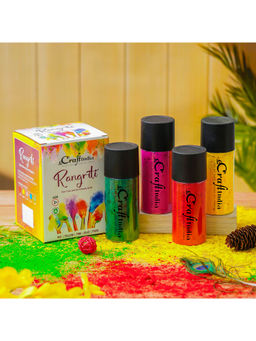 eCraftIndia - Starch Gulal Holi Colors (Pack Of 4)