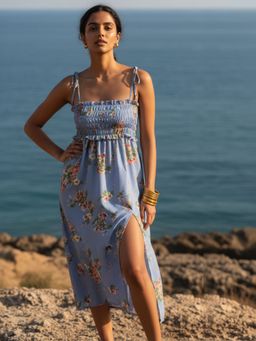 AOBA - Floral Printed Swim Dress