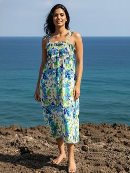 AOBA - Women Yellow Solid Swimwear Cover-Up Dress