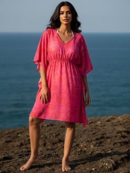 AOBA - Printed Kaftan Swimwear Cover-Up Dress