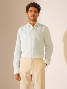 Selected - Men Solid Regular Fit White Shirt