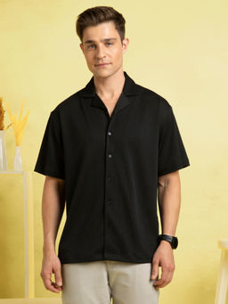 Dennis Lingo - Men Polyester Relaxed Fit Textured Shirt