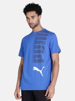 Puma - Ess Logo Lab Mens Blue T-shirt